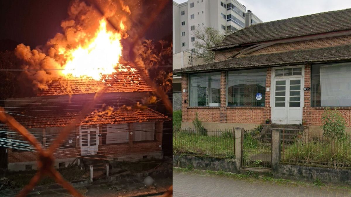 ‘Casa da Xuxa’: casarão enxaimel destruído por incêndio foi construído há 102 anos por pastor que deixou legado em SC
